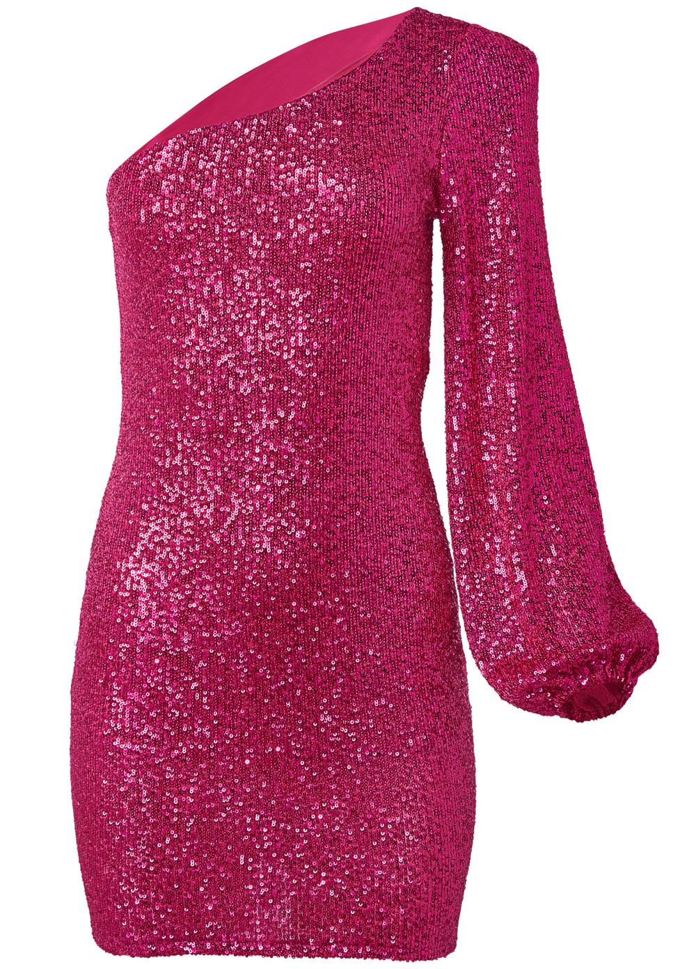 Venus Plus Size One-Shoulder Sequin Dress
