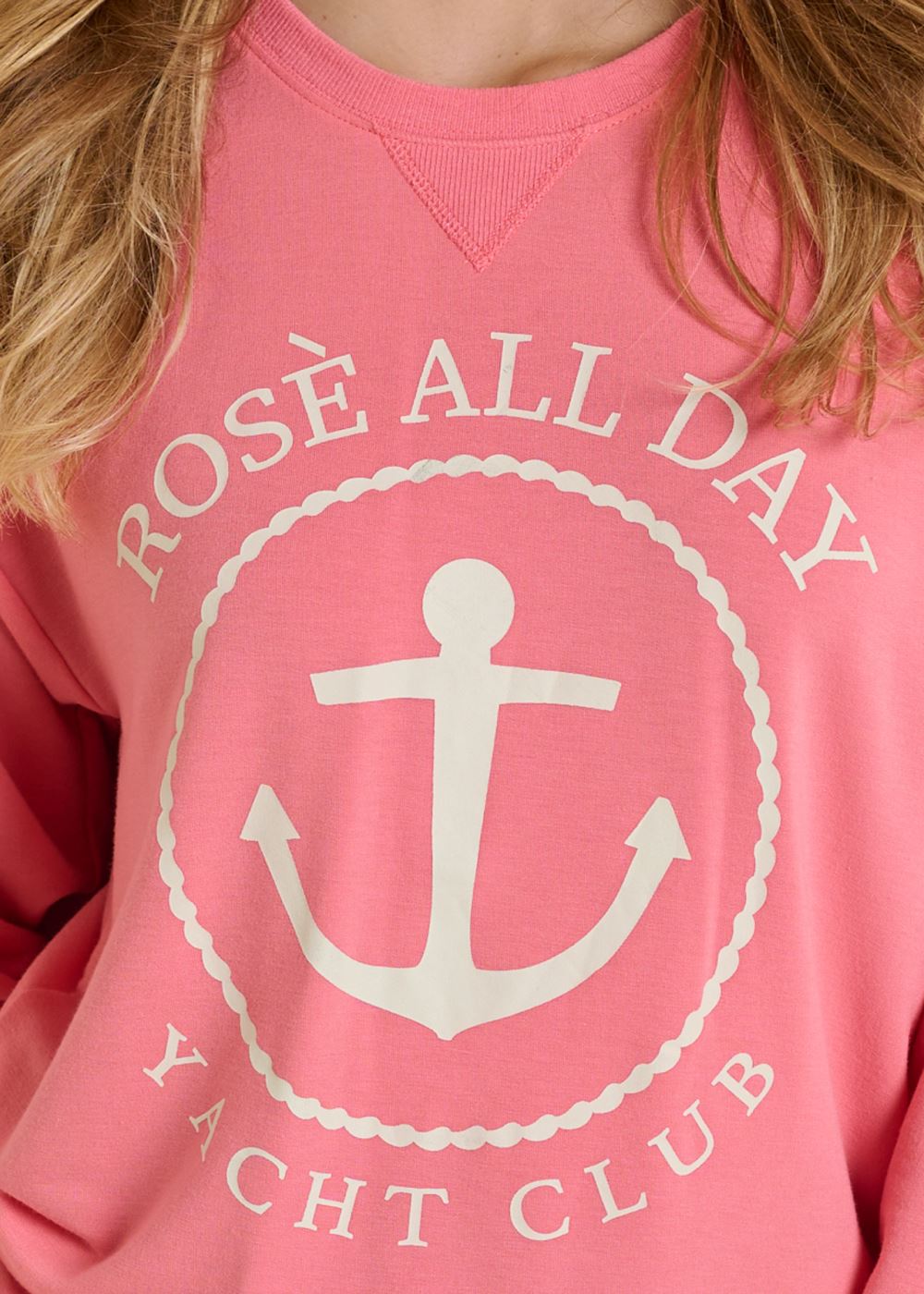 Venus Plus Size Rose All Day Sweatshirt in Pink