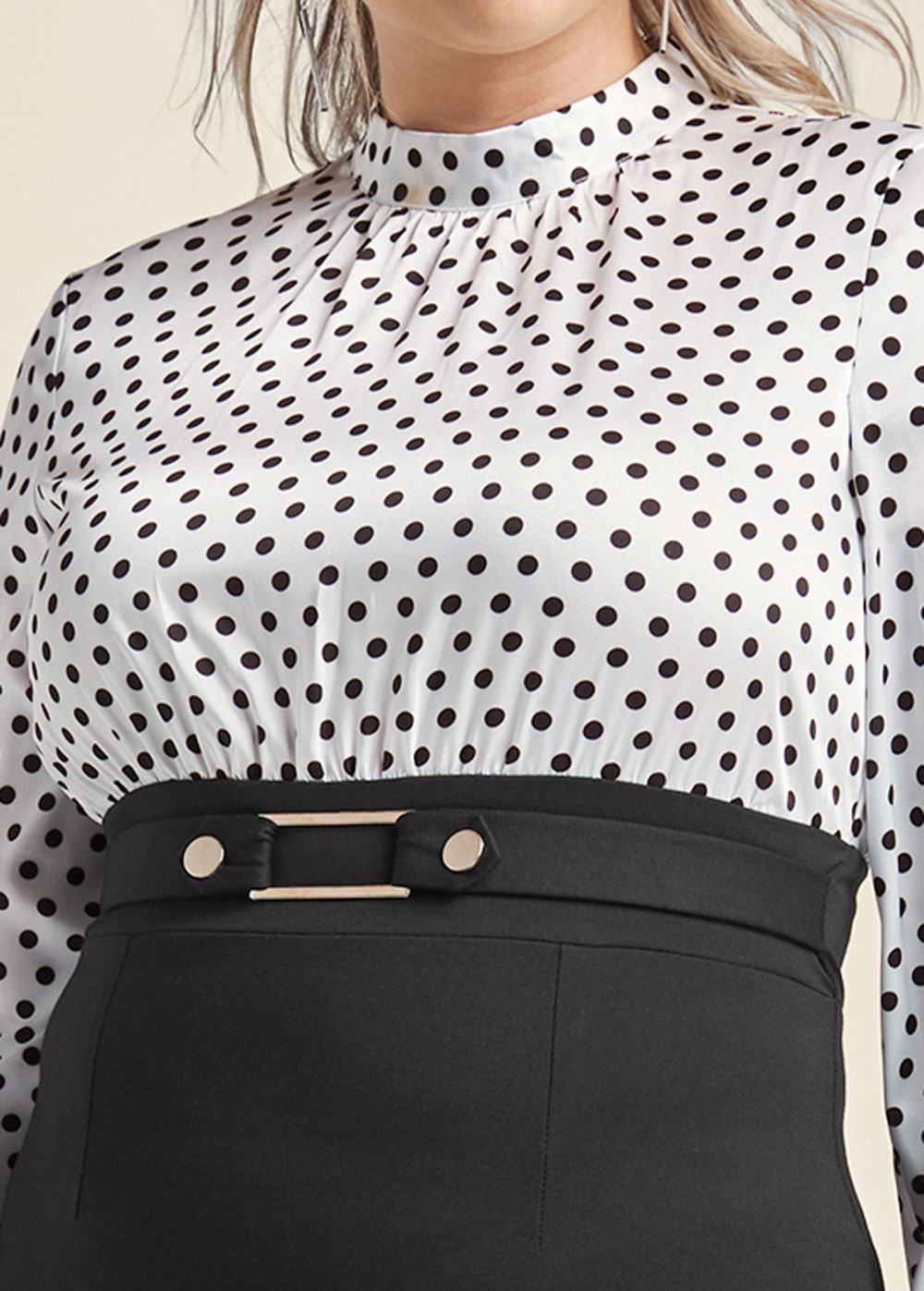 Venus White & Black BELTED PENCIL-SKIRT DRESS