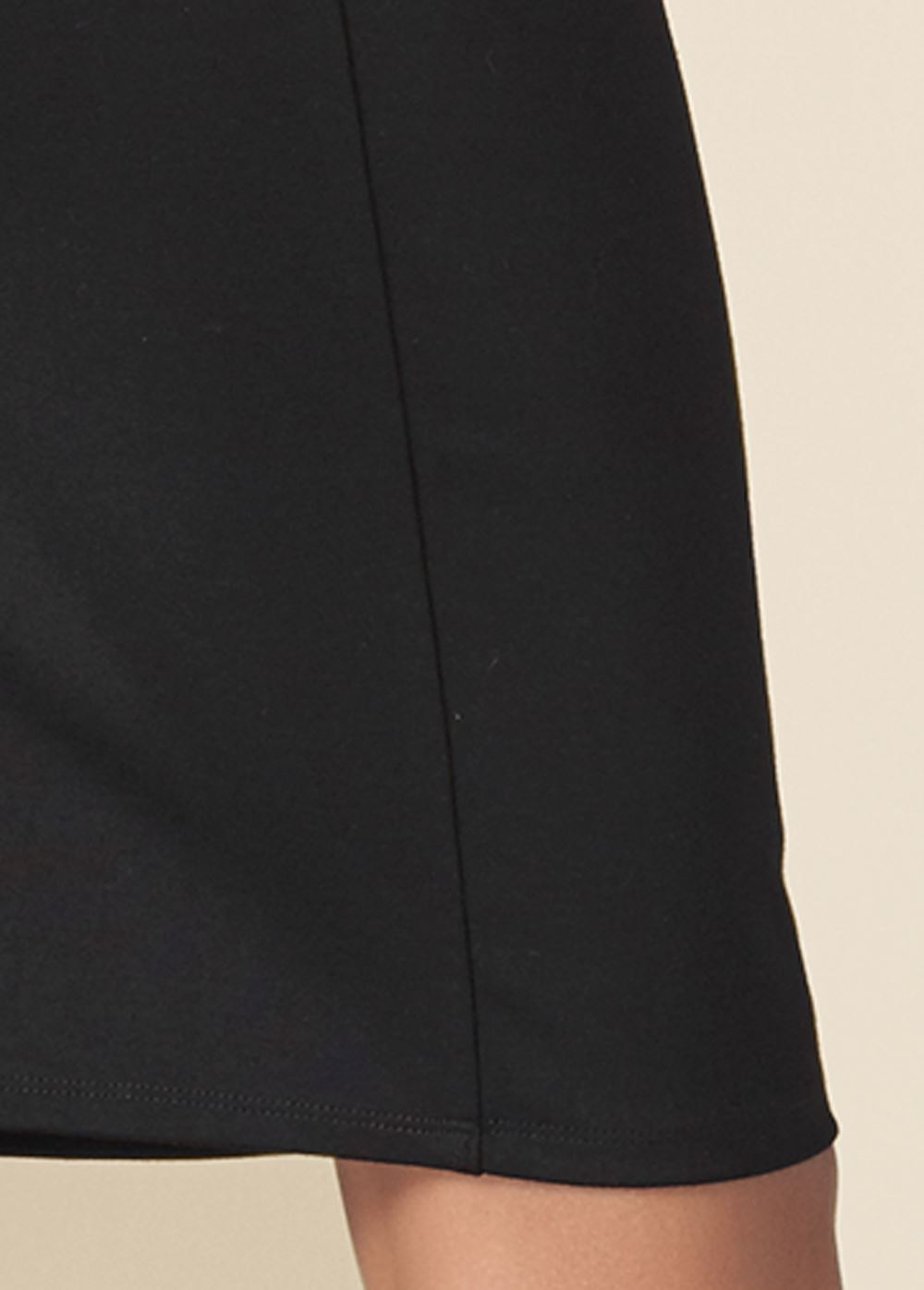 Venus White & Black BELTED PENCIL-SKIRT DRESS
