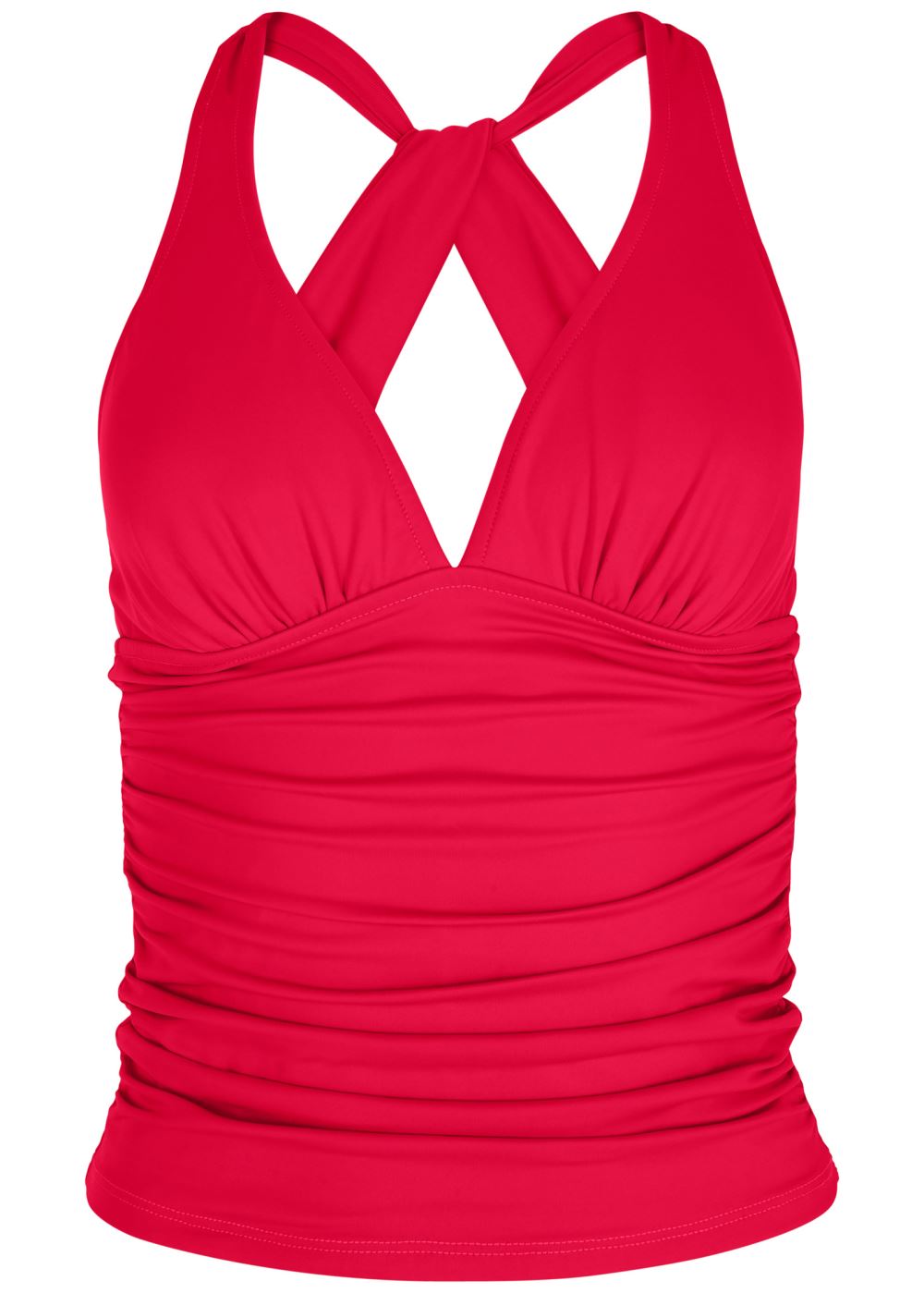 Venus Plus Size Smoothing V-Back Tankini Top Bikini - Red Hot