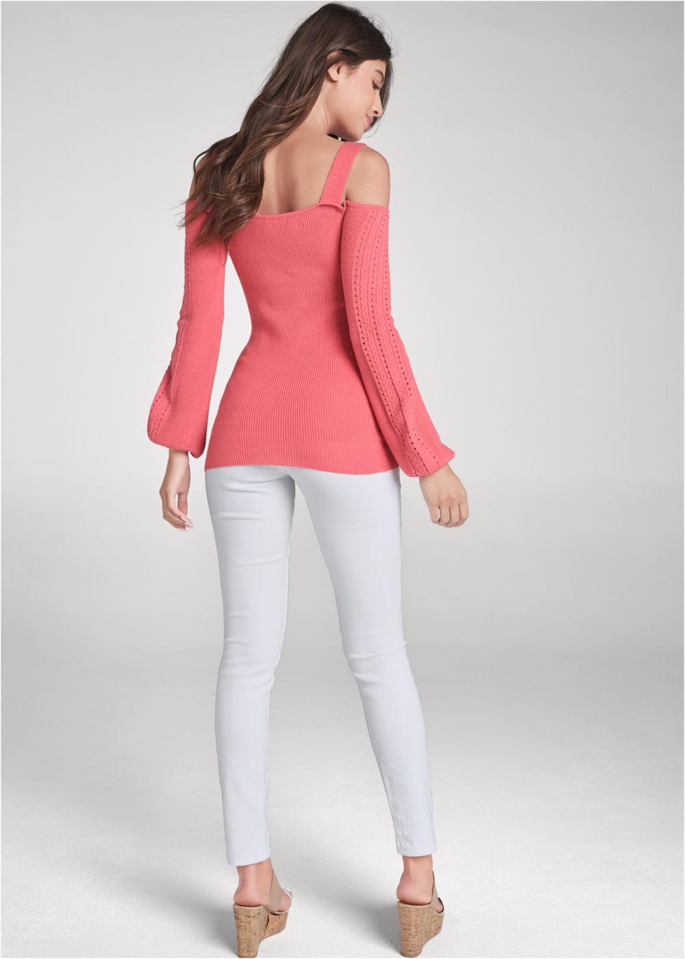 Venus Plus Size Cold-Shoulder Sweater in Black