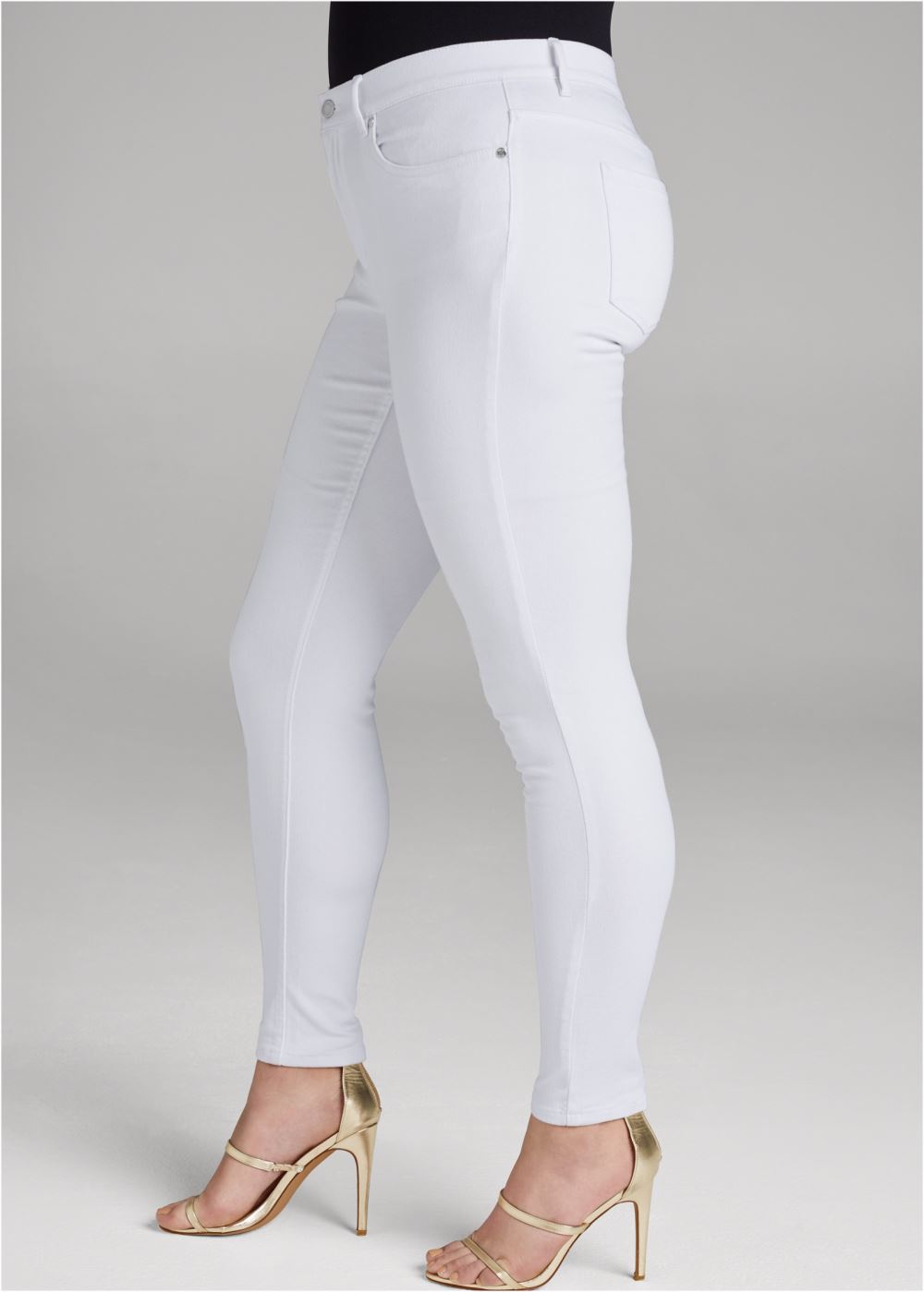 Venus Plus Size Slim Jeans in White