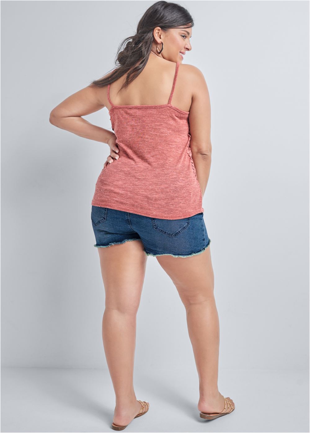 Venus Plus Size Crochet Detail Tank