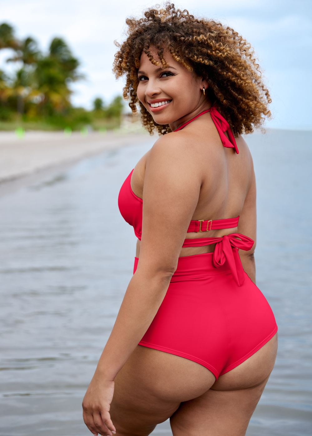 Venus Plus Size Underwire Wrap Top Bikini - Red Hot