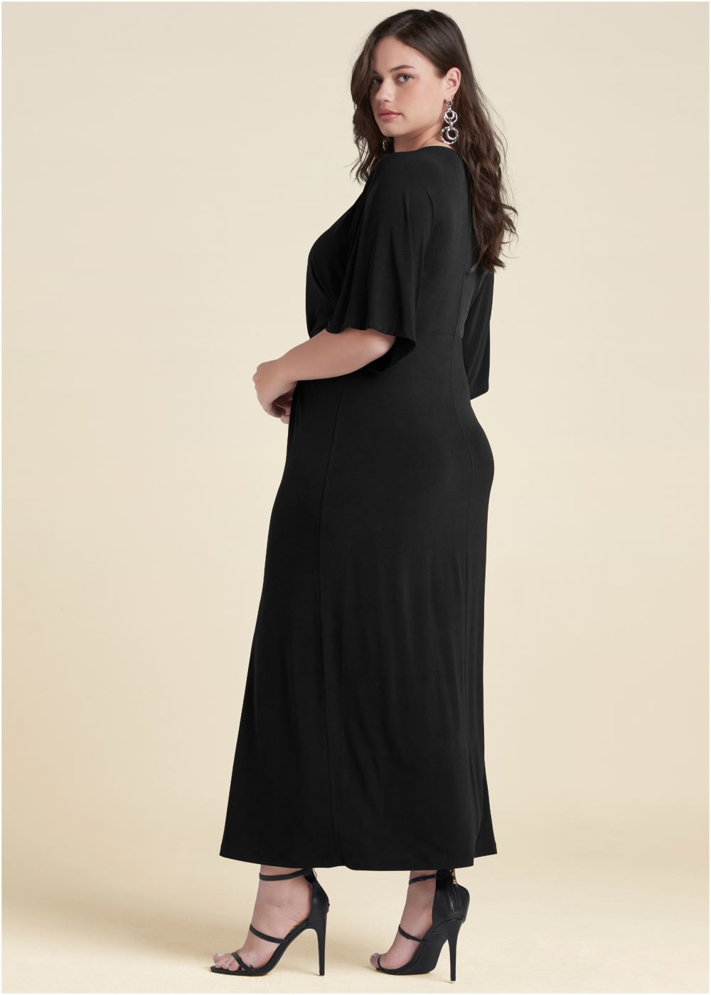Venus Plus Size Twist Front Maxi Dress