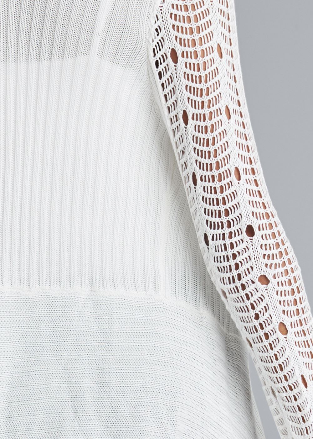 Venus Plus Size Crochet Sleeve Duster in White