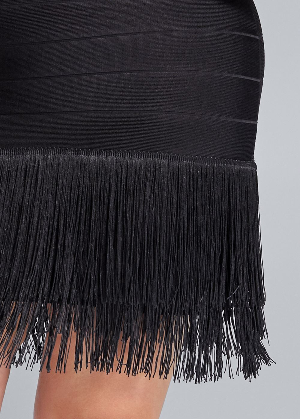 Venus Plus Size Bandage Fringe Dress