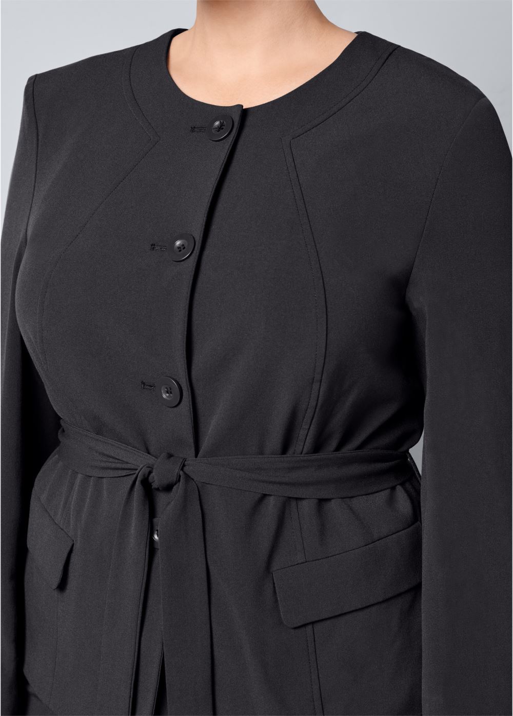 Venus Dark Grey BELTED PANT SUIT SET
