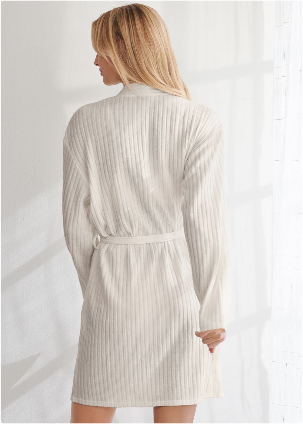 Venus White Multi COZY ROBE