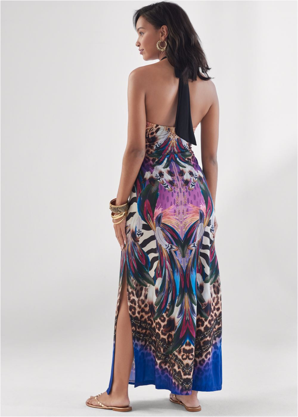Venus Plus Size Jungle Party Halter Dress