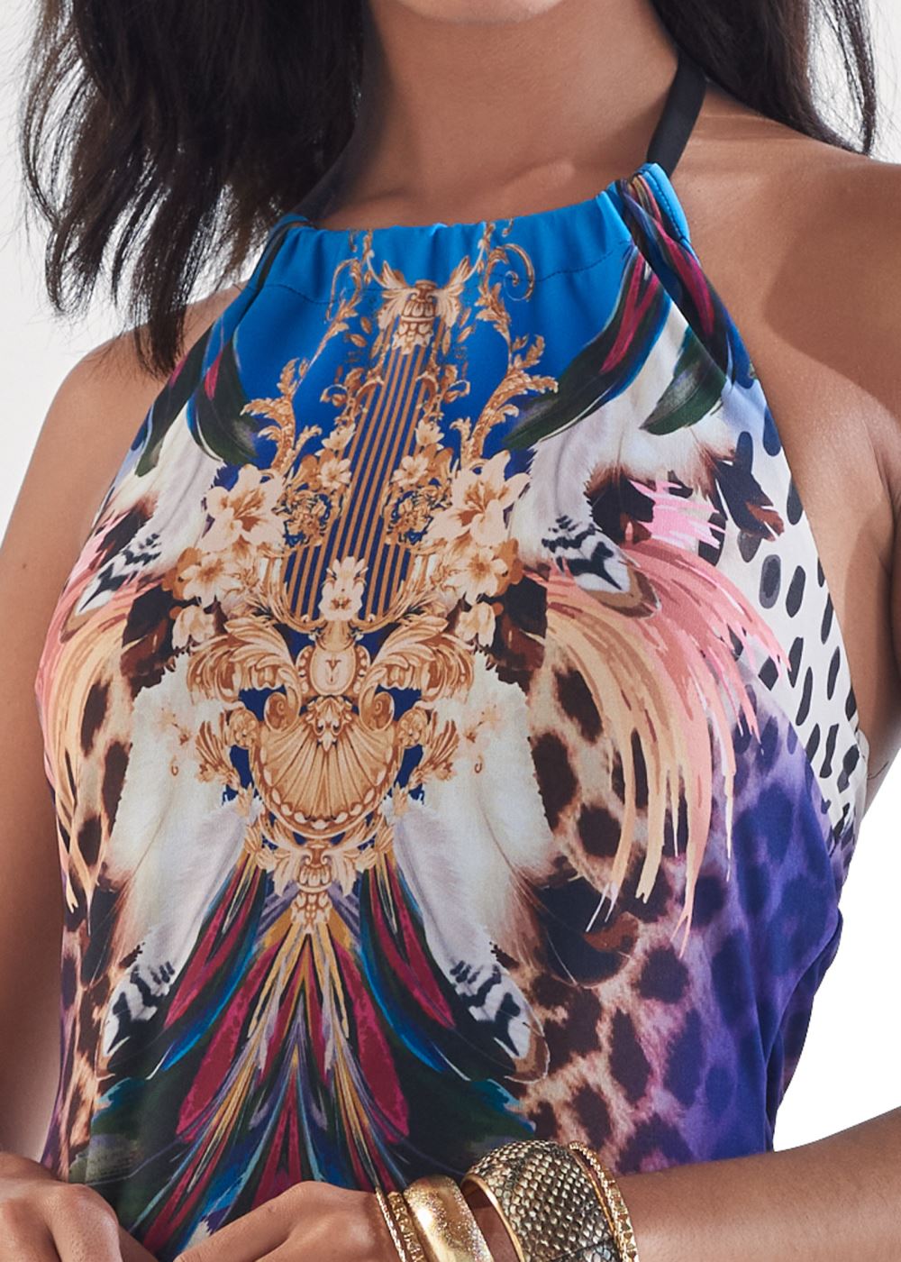 Venus Plus Size Jungle Party Halter Dress