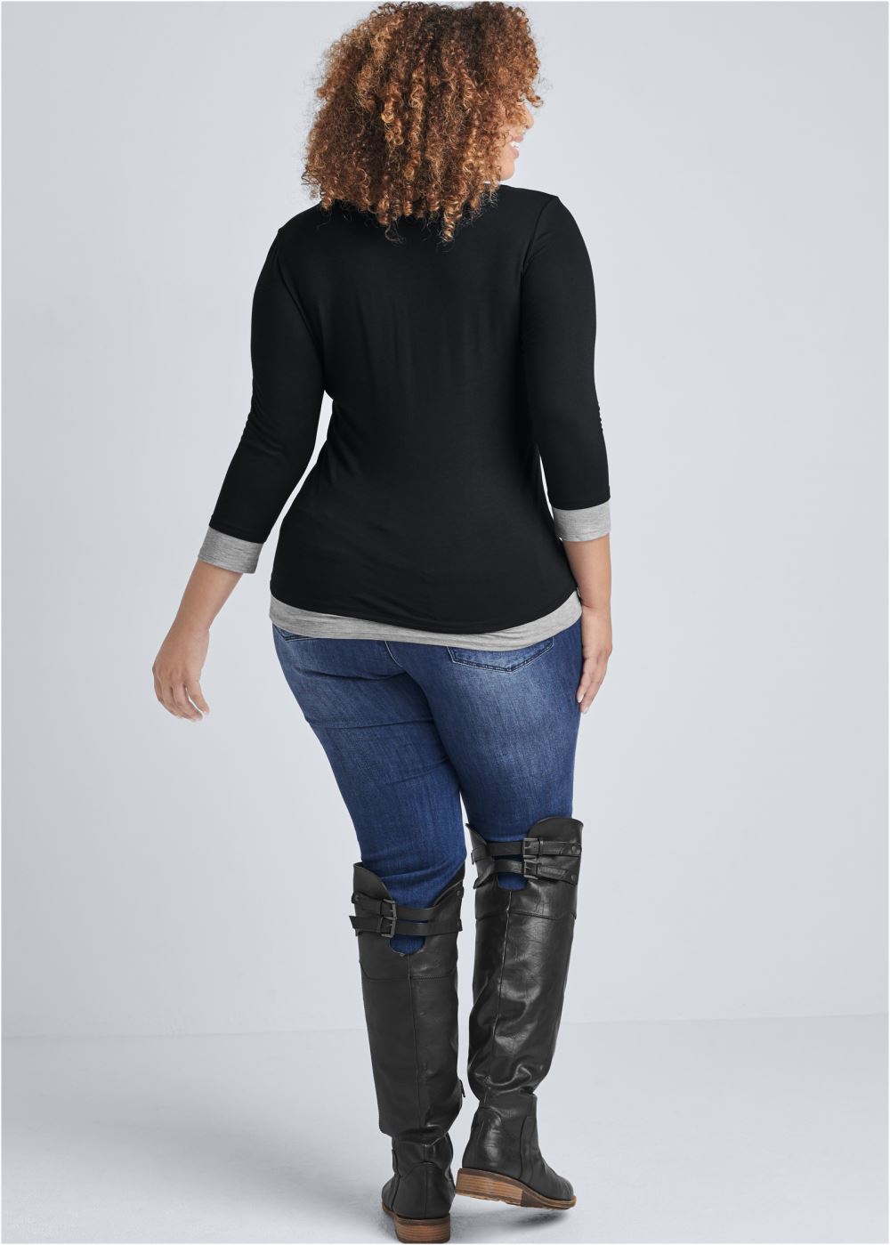 Venus Plus Size Layered Casual Top