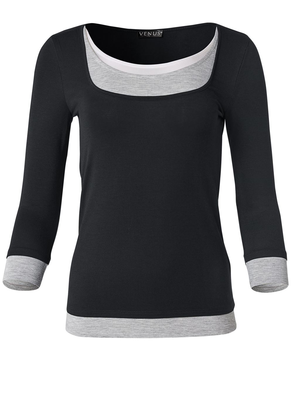 Venus Plus Size Layered Casual Top