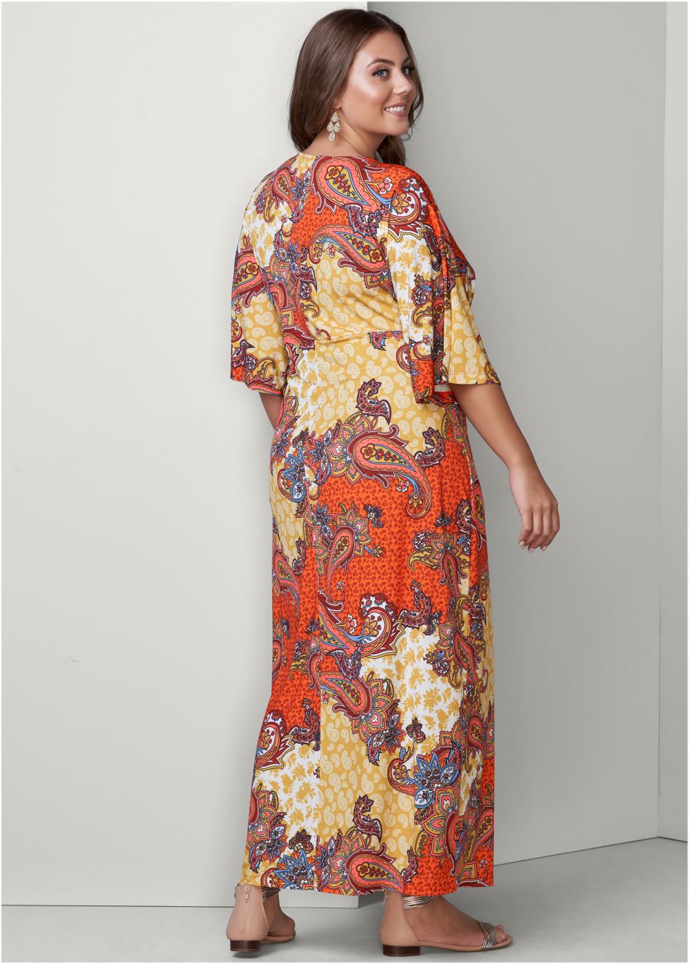 Venus Plus Size Twist Front Maxi Dress