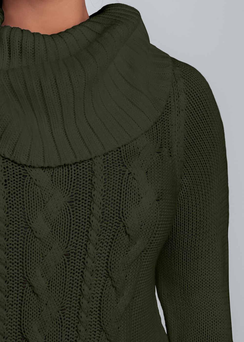 Venus Olive COZY SWEATER DRESS