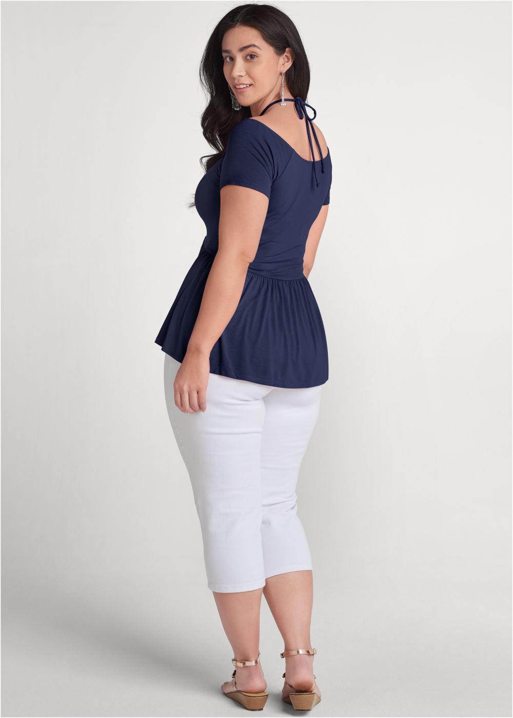 Venus Plus Size Casual High-Low Top