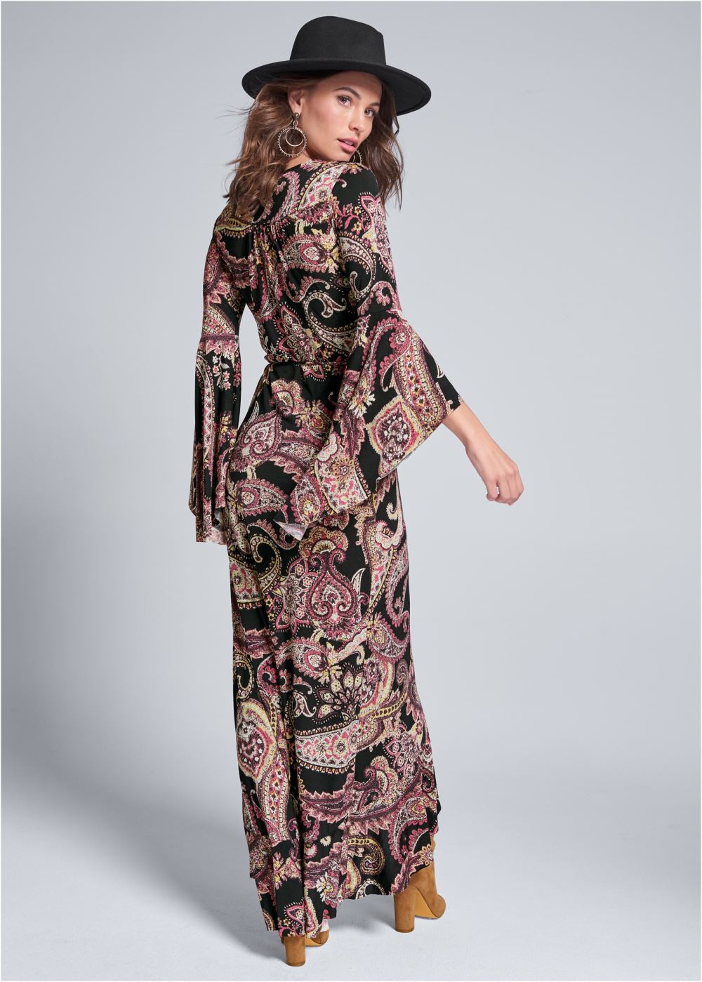 Venus Plus Size Paisley Print Wrap Dress