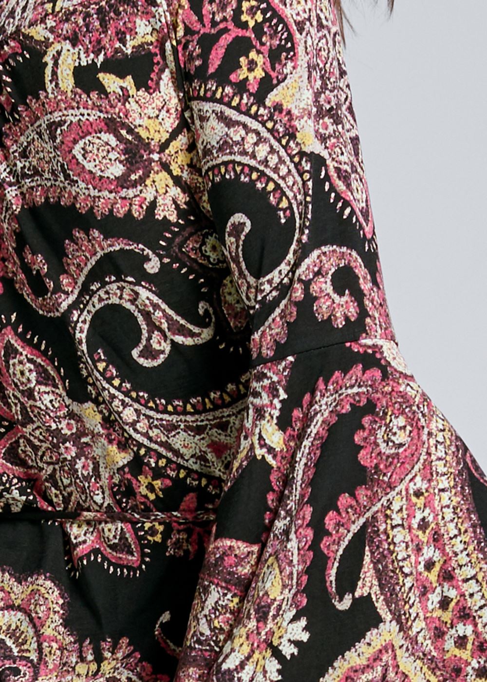 Venus Plus Size Paisley Print Wrap Dress