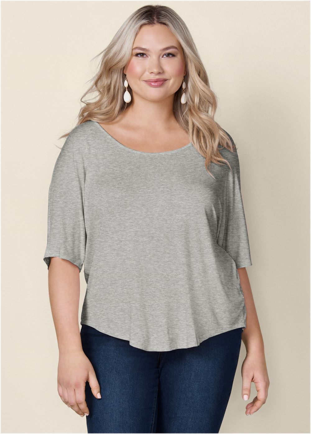 Venus Heather Grey RACERBACK BASIC TOP