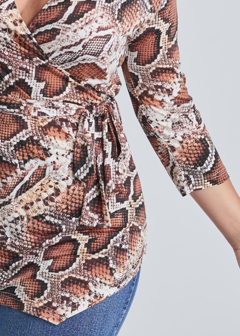 Venus Plus Size Python Print Top