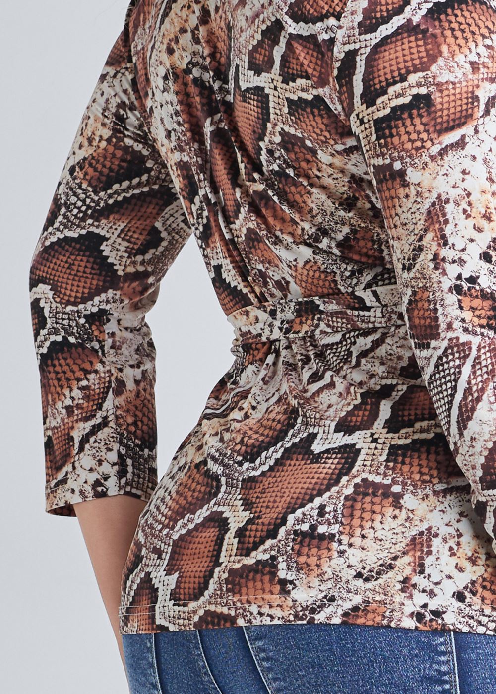 Venus Plus Size Python Print Top