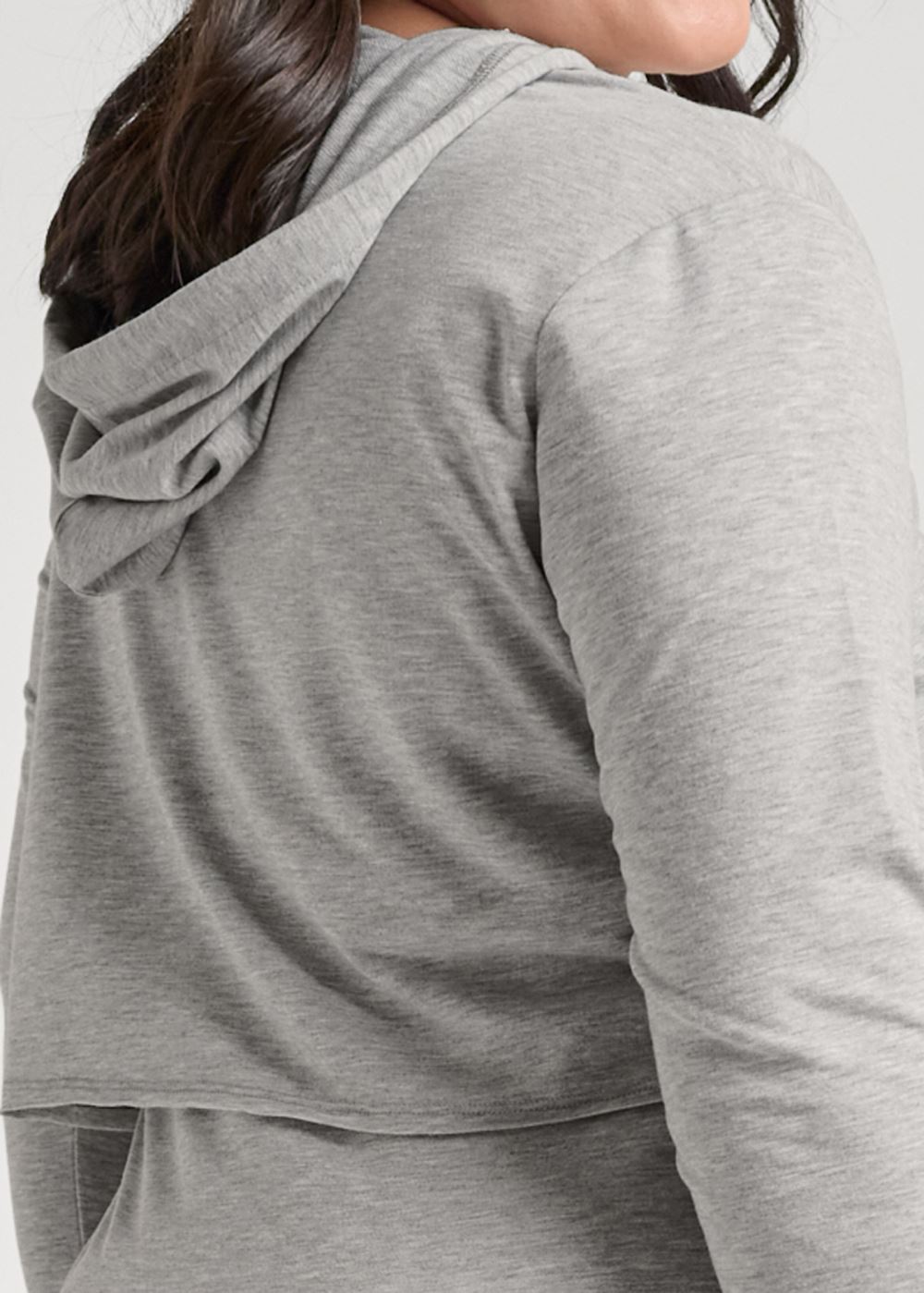 Venus Plus Size Layered Lounge Dress Set in Heather Grey