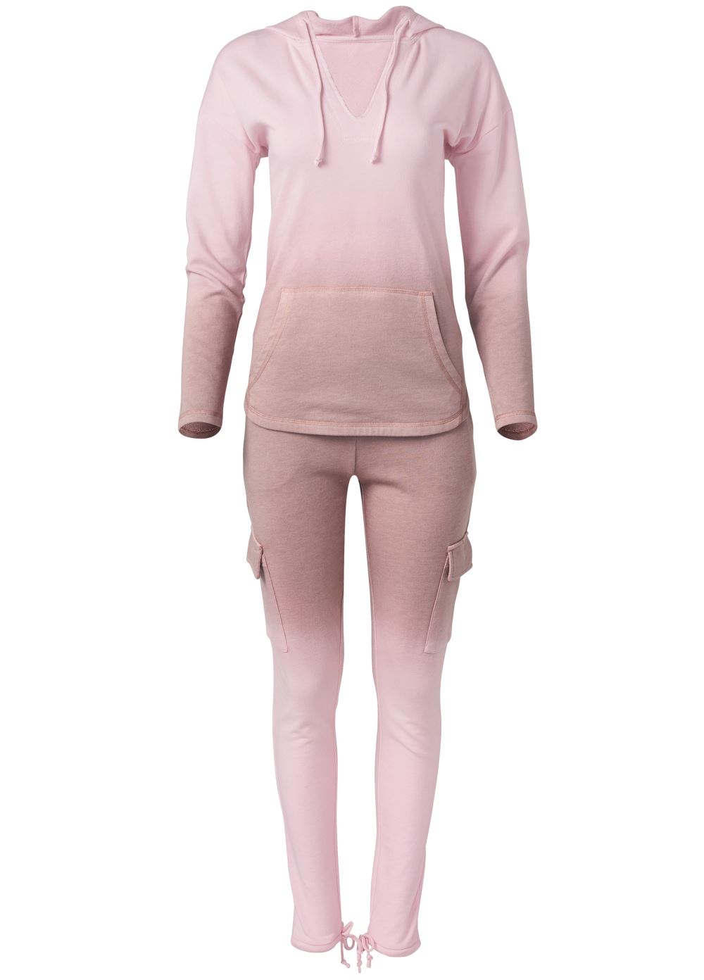 Venus Plus Size Ombre Lounge Pant Set in Pink Multi