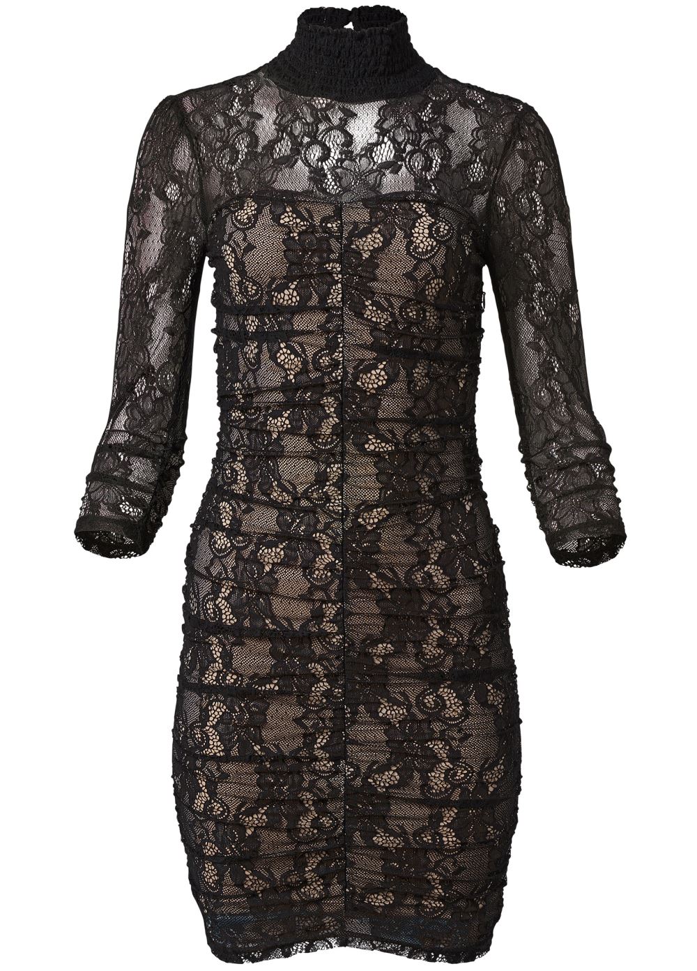 Venus Plus Size Mock-Neck Lace Dress