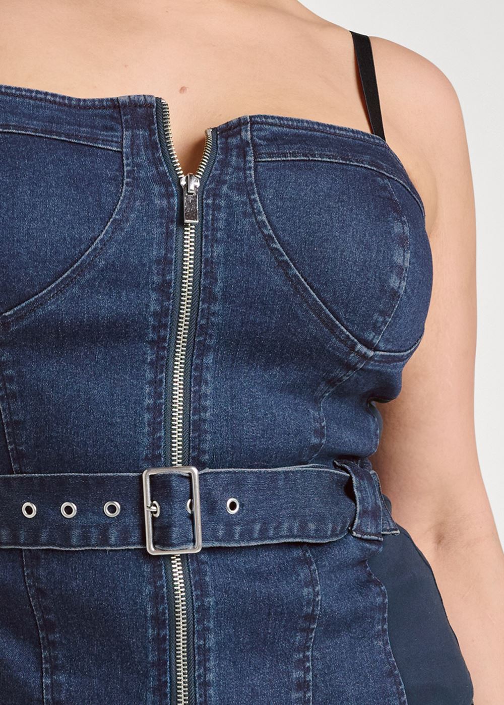 Venus Plus Size Denim Bustier Top