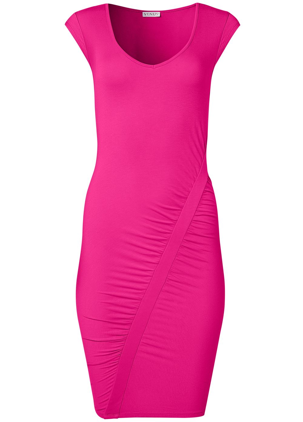 Venus Pink Scoop Neck Casual Dress