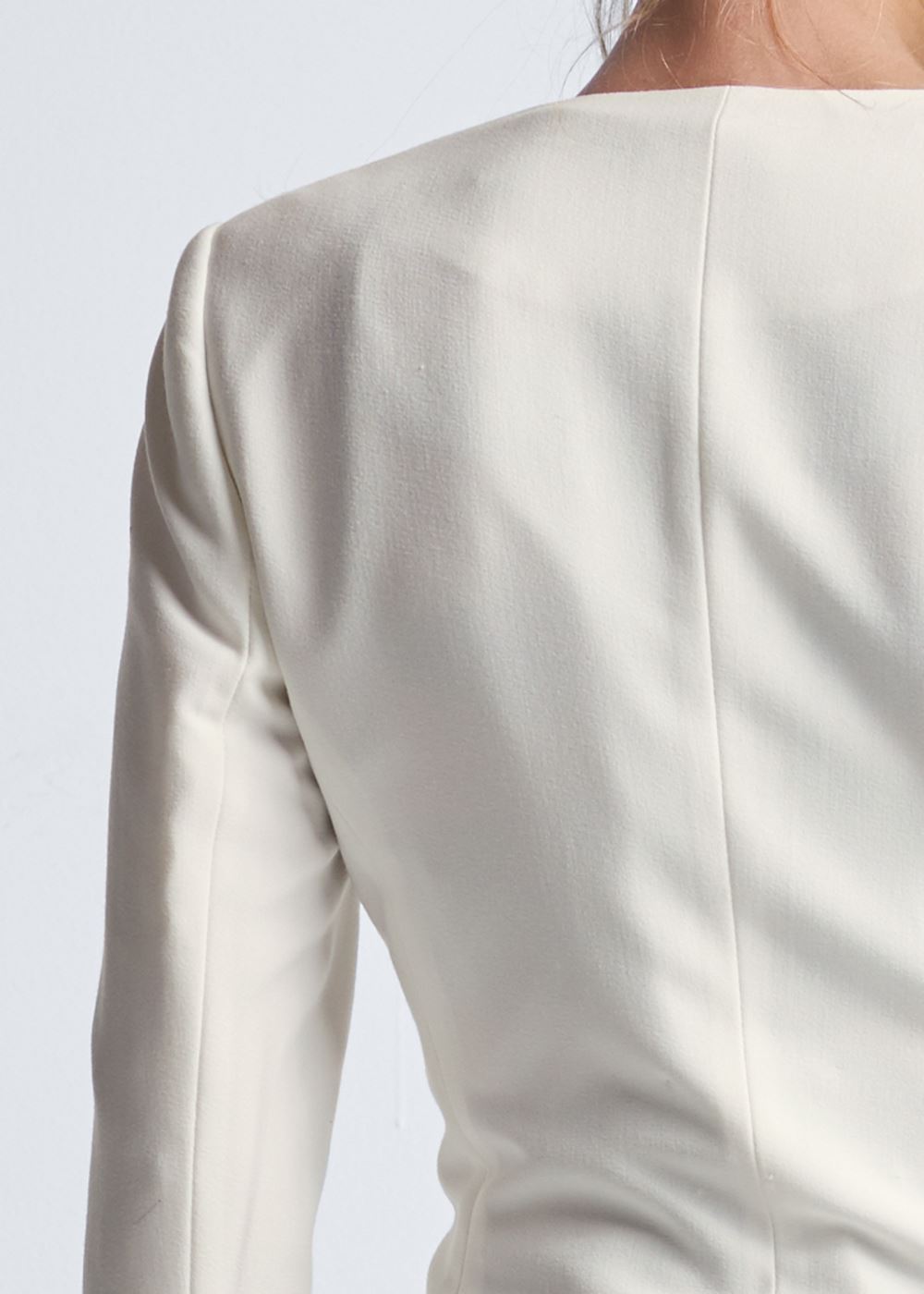 Venus Bow Detail Blazer in White Multi