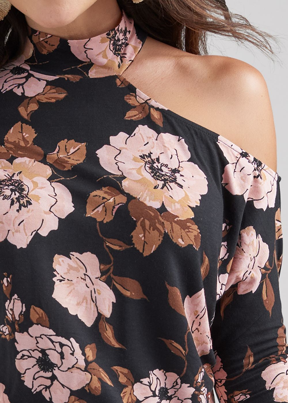 Venus Black Multi RUCHED MIDI DRESS