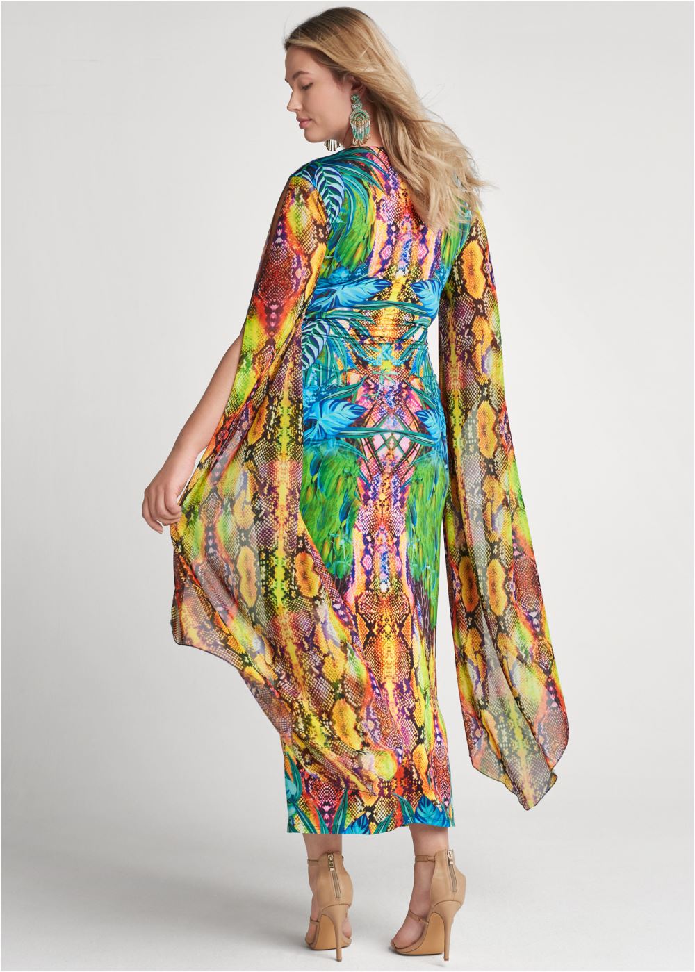 Venus Plus Size Exaggerated Sleeve Dress