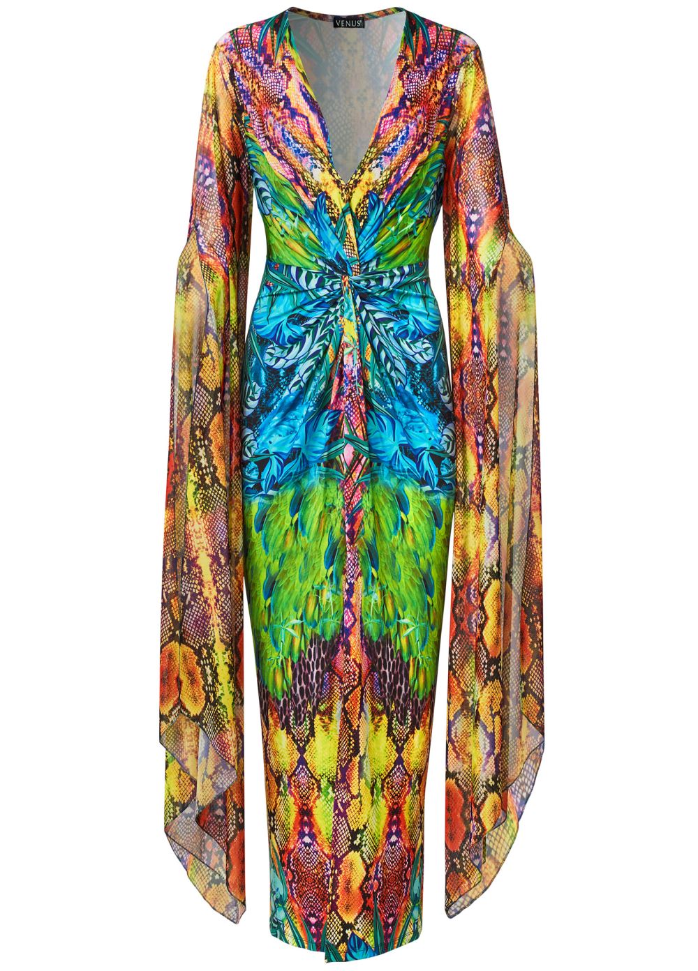 Venus Plus Size Exaggerated Sleeve Dress