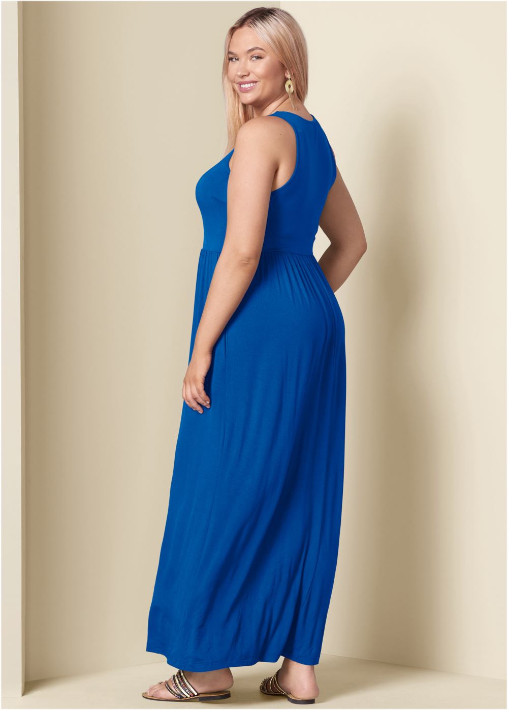 Venus Plus Size Maxi Dress With Pockets