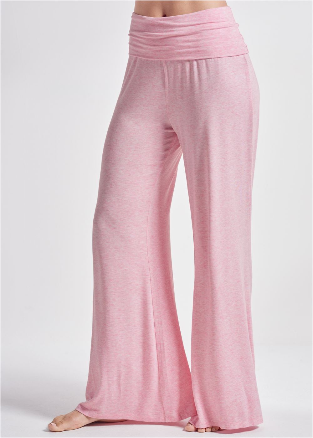 Venus Heathered Pink Palazzo pajama pants
