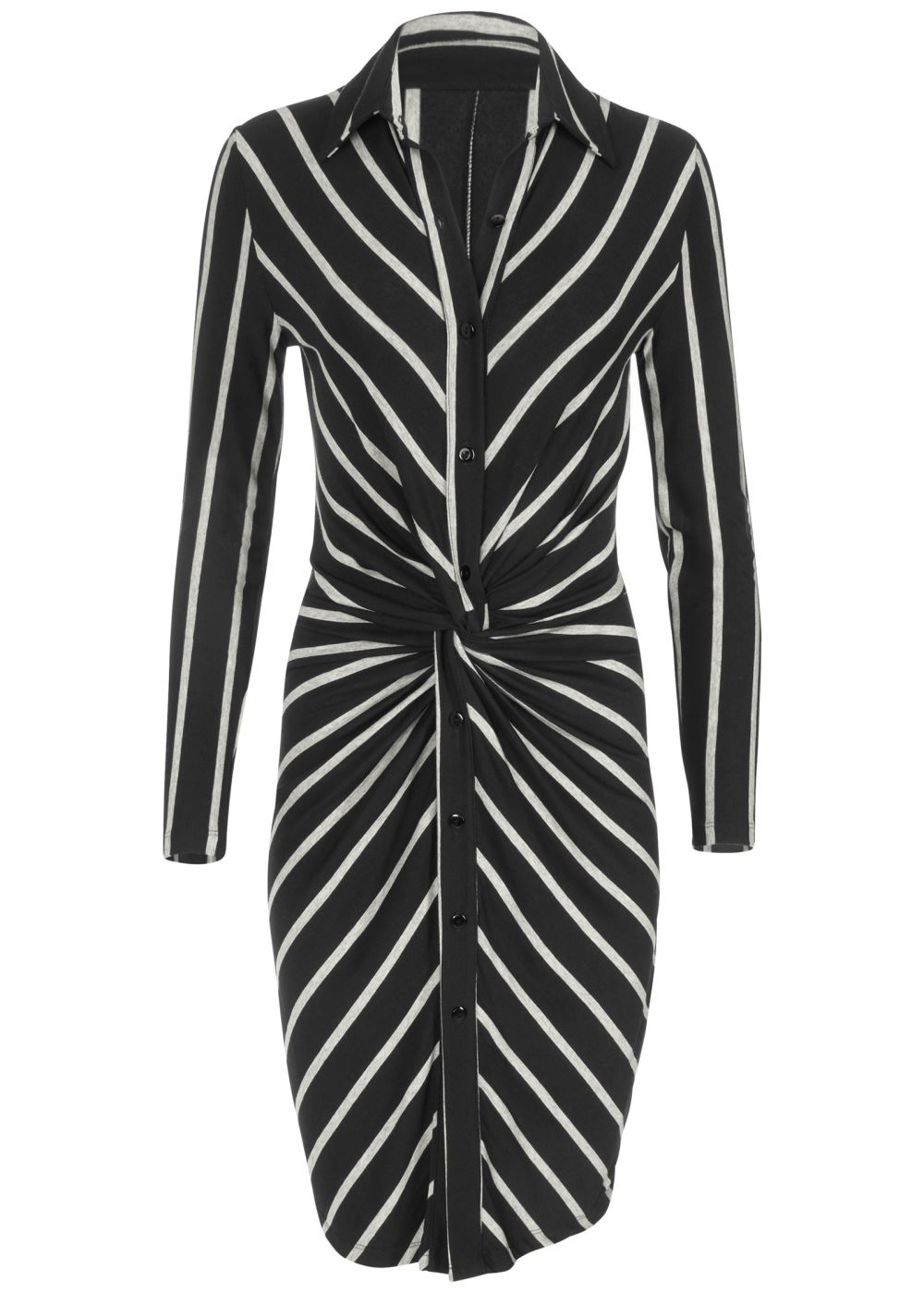 Venus Black Multi KNOT DETAIL SHIRT DRESS