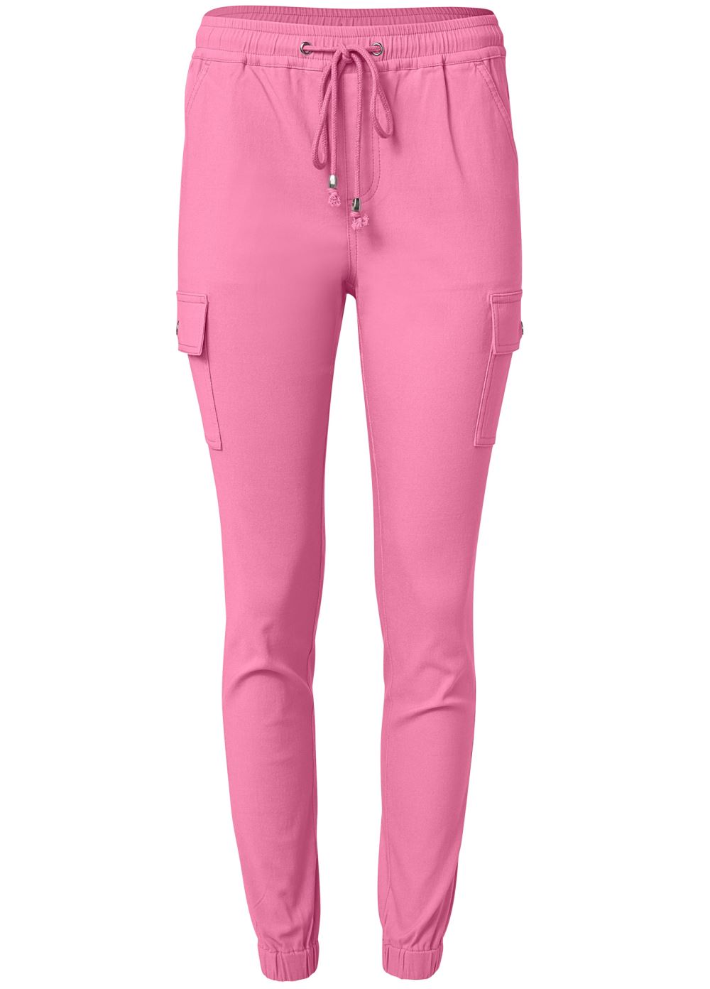 Venus Pink CASUAL PULL-ON CARGO PANTS