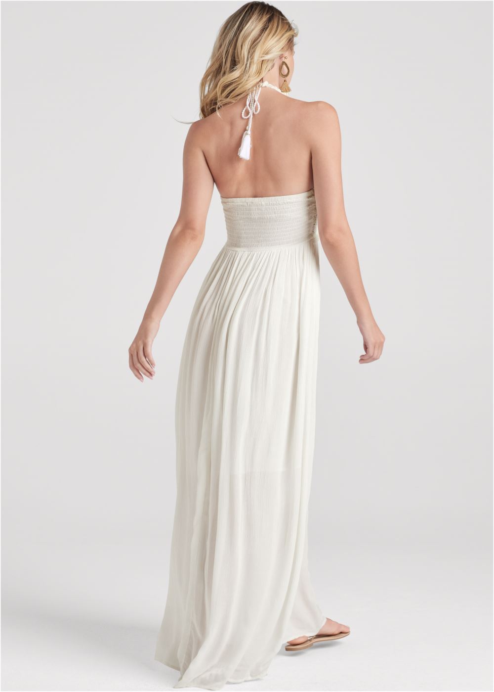Venus Plus Size Crochet Detail Maxi Dress