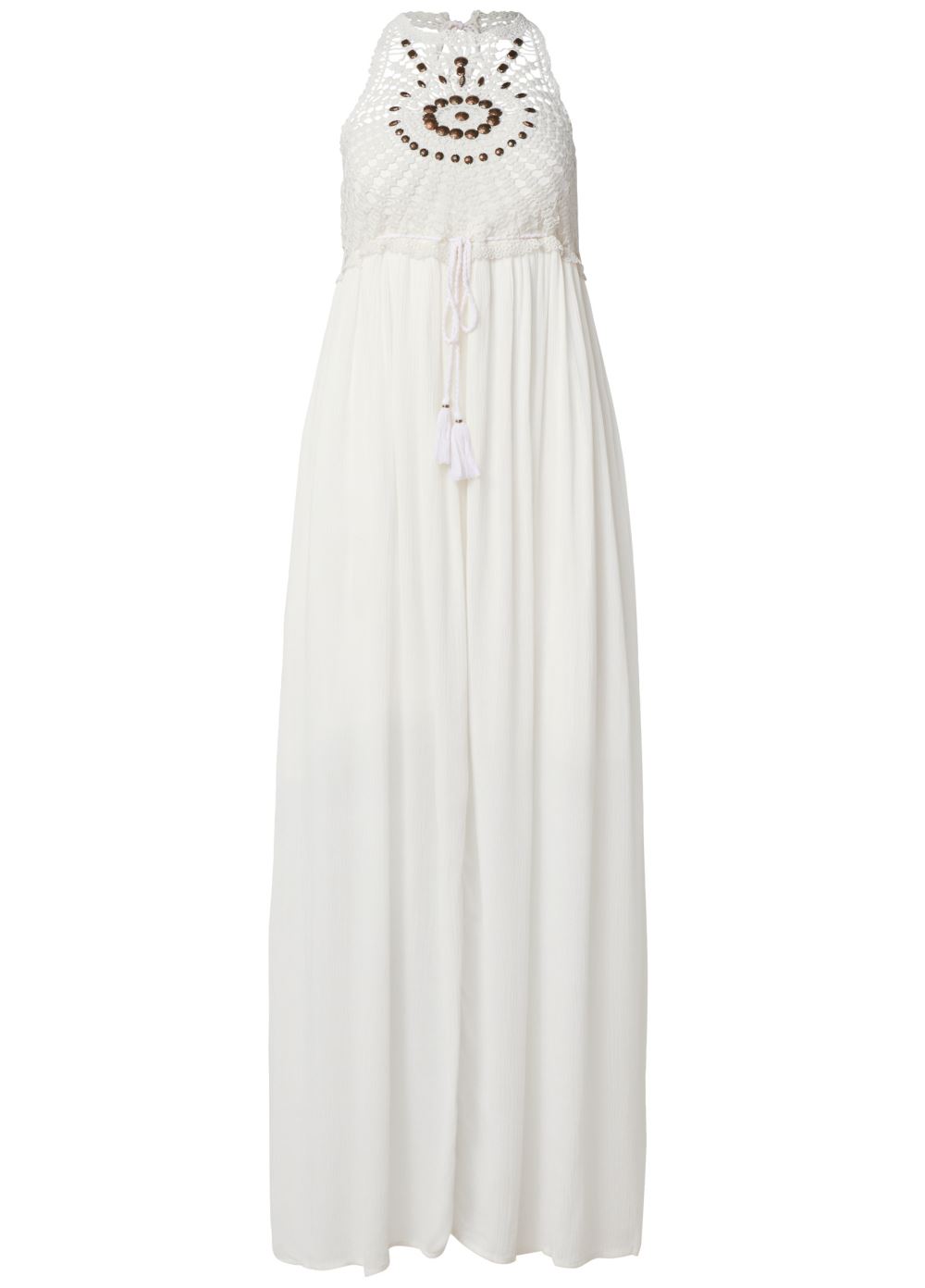 Venus Plus Size Crochet Detail Maxi Dress