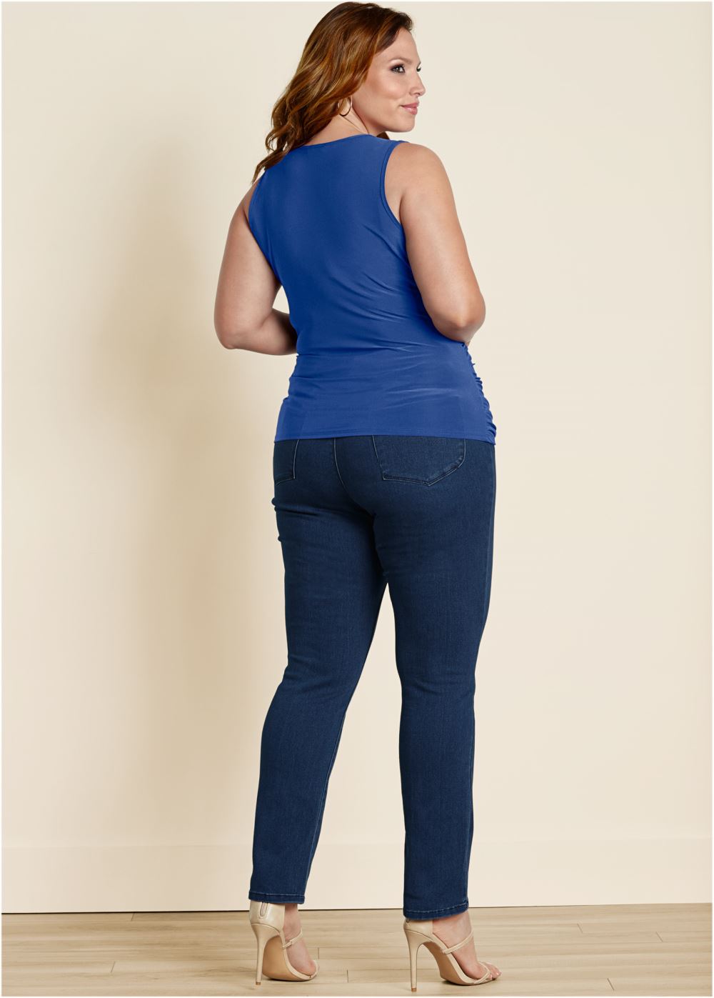 Venus Plus Size Knot Front Sleeveless Top