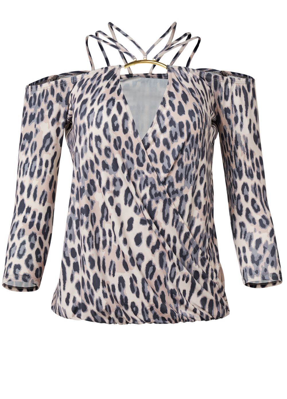 Venus Plus Size Strappy Cold-Shoulder Top