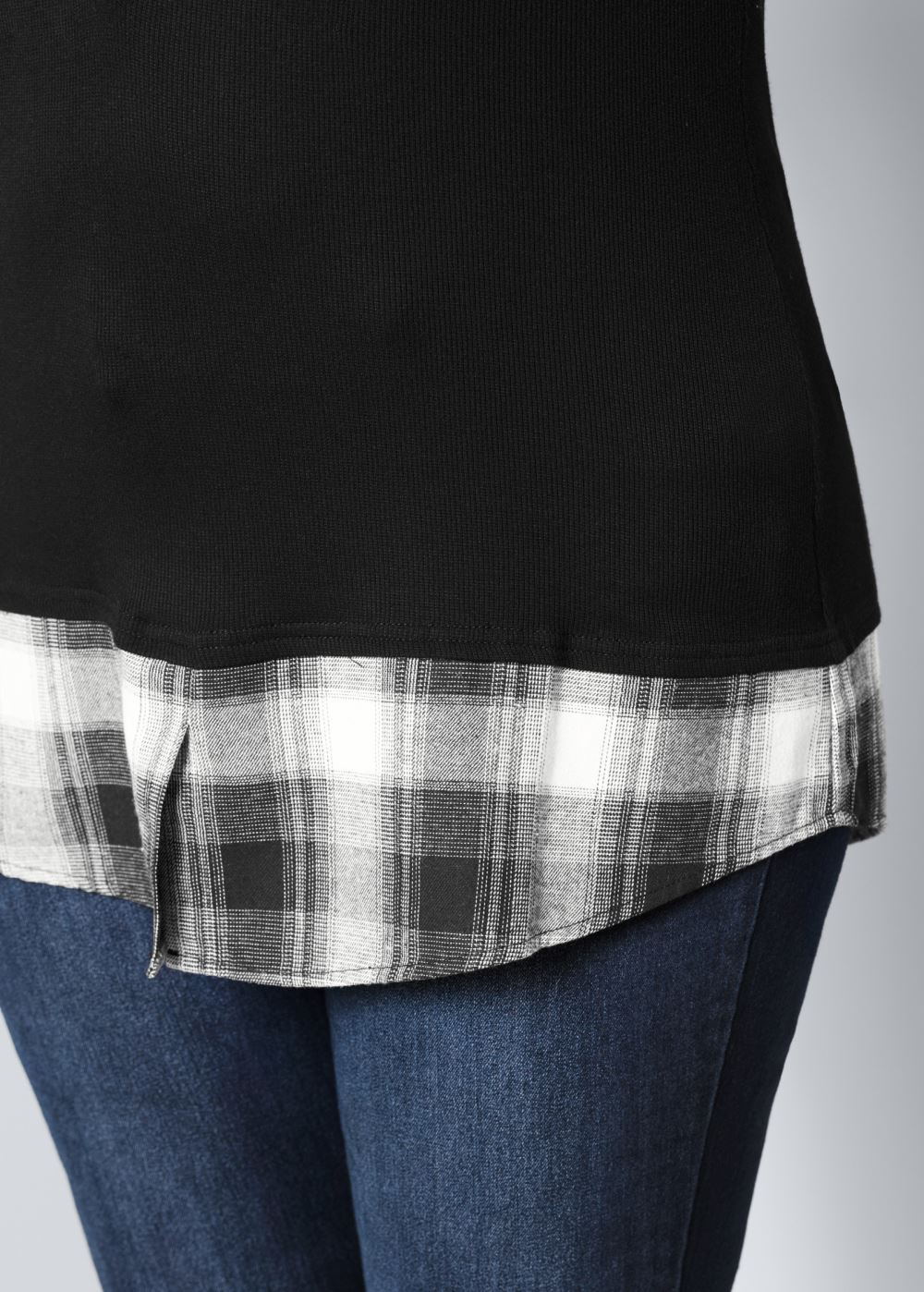 Venus Plus Size Ribbed Henley Top