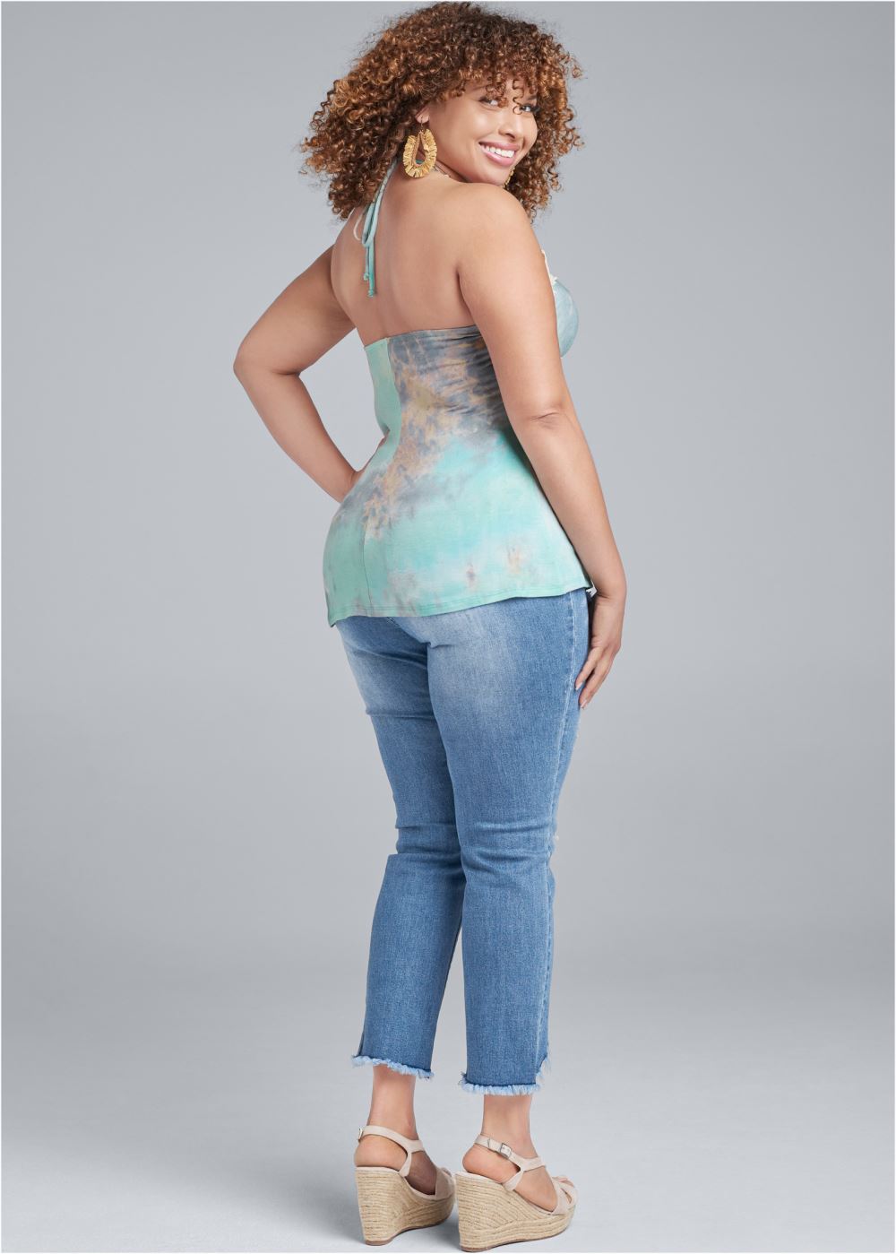 Venus Plus Size Tie Dye Lace Top