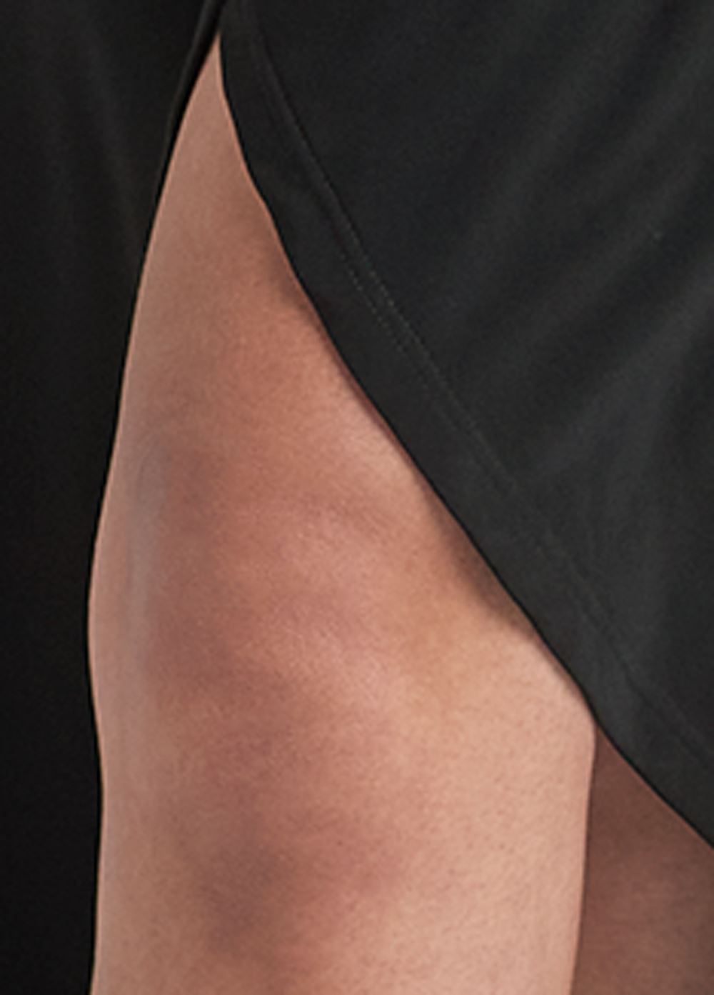 Venus Black High-Low Keyhole Dress
