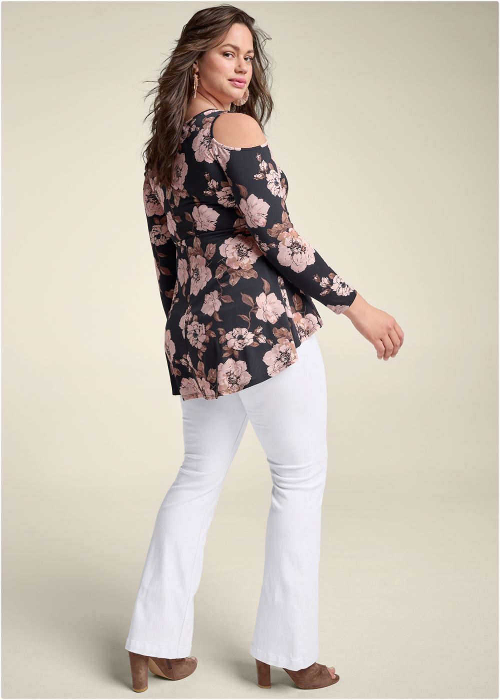 Venus Plus Size Floral Embellished Top