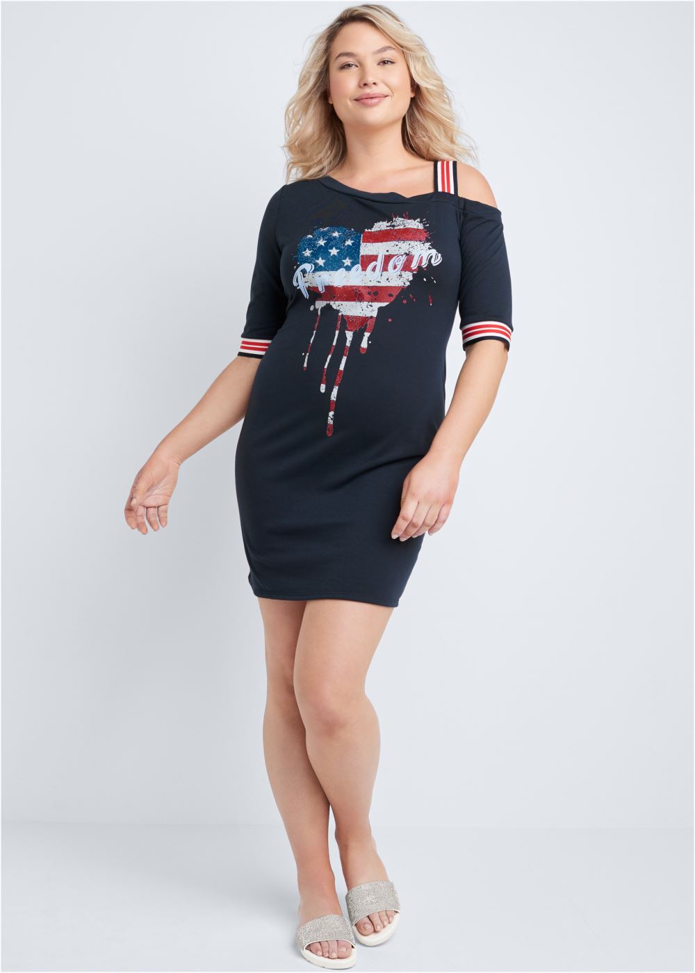 Venus Plus Size Graphic Lounge Dress