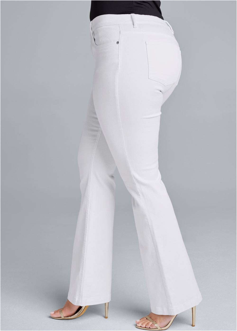Venus Plus Size Bootcut Jeans in White