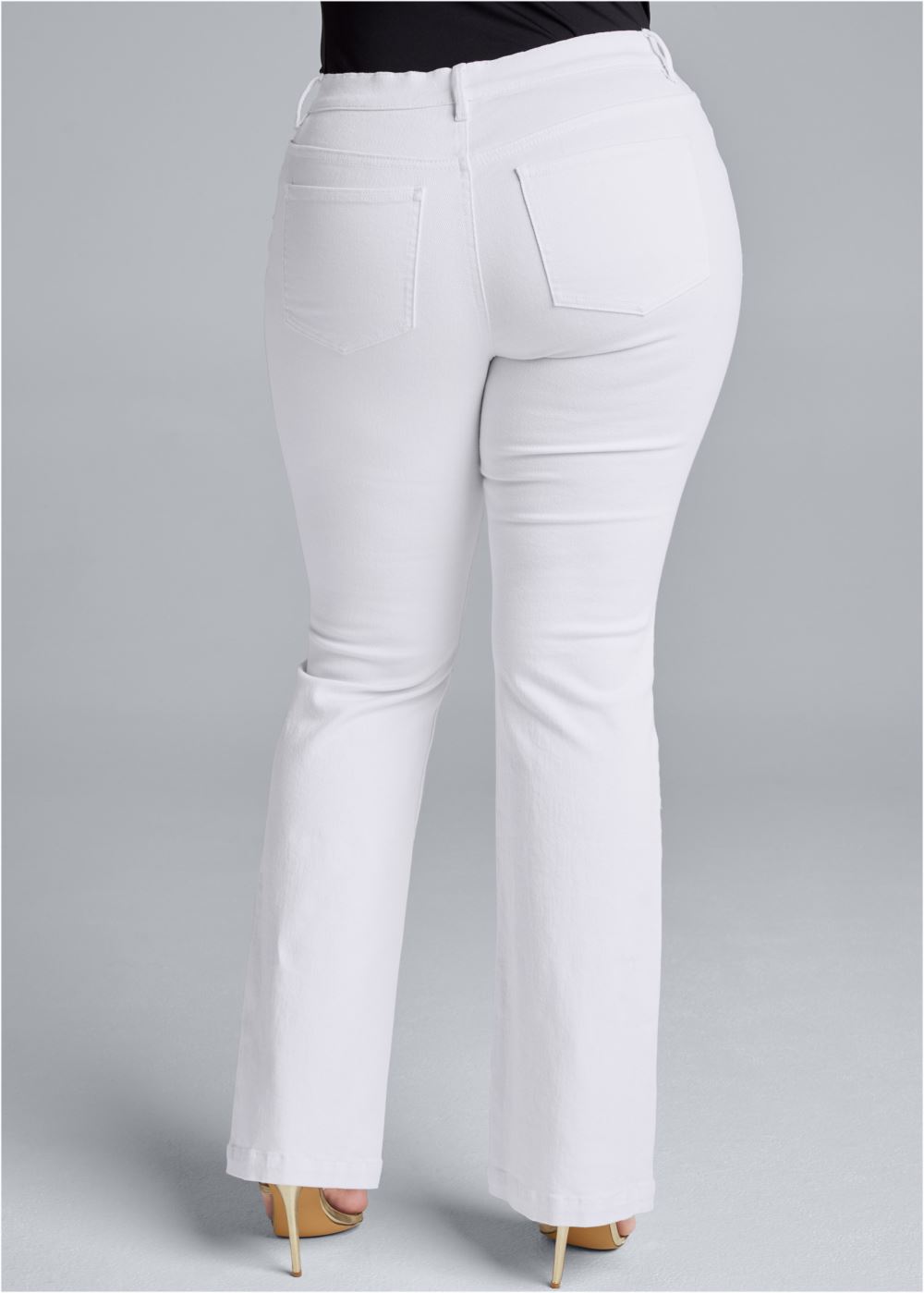 Venus Plus Size Bootcut Jeans in White